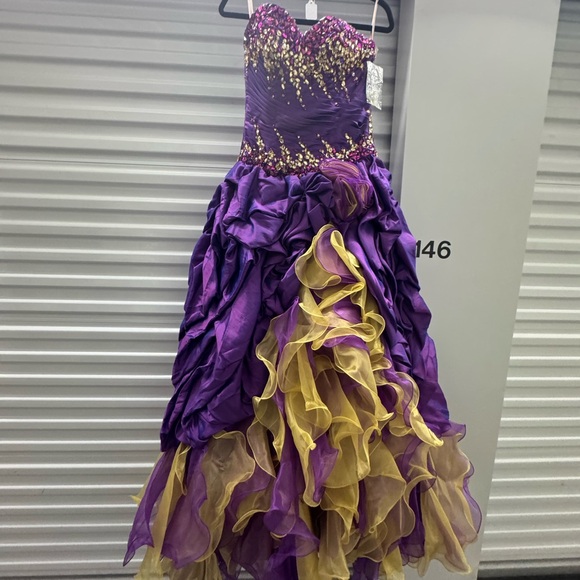 Princess by Mary’s Purple & Gold Ball Gown – Size 6 – New With Tags - Picture 6 of 11